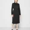 Calvin Klein Belted Shirt Dress - Blousejurk - Black