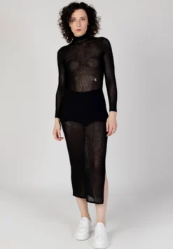 Calvin Klein Jeans Sheer Tight - Etui-Jurk - Ck Black