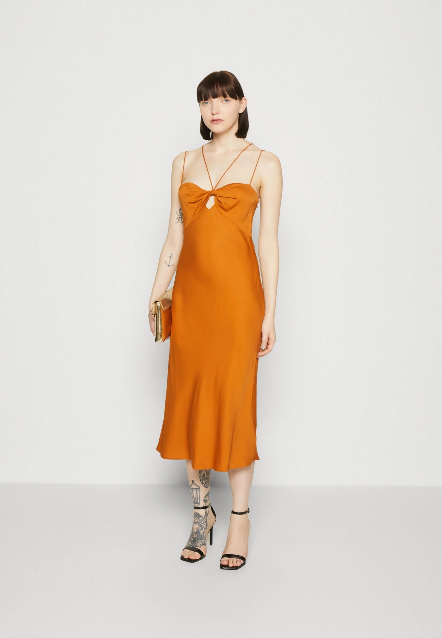 Calvin Klein Micro Strap Twist Slip Dress - Cocktailjurk - Allspice - Afbeelding 2