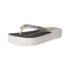 Calvin Klein Jeans Beach Flatform - Teenslippers - Weiß Schwarz